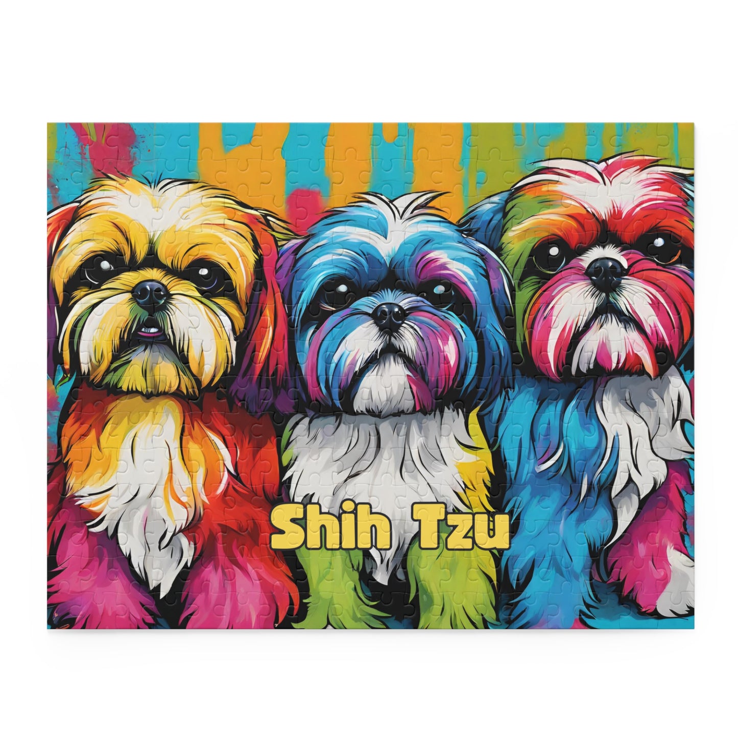 Shih Tzu Puzzle (120, 252, 500-Piece), in box, Graphic Dog Puzzle, Gifts for Her / Him, Puzzle lovers Cute Cool Artistic