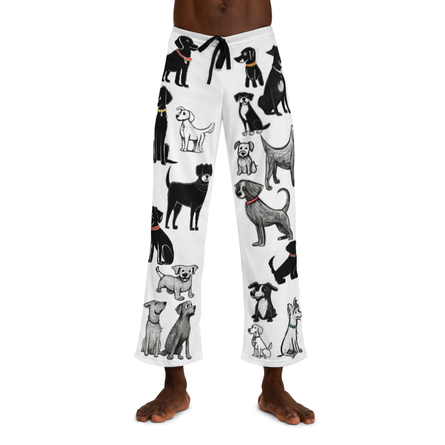 Doggy Men's PJ bottoms, Pajama Pants, Graphic PJs, Gifts for Him, Dog Dad Cute Cool
