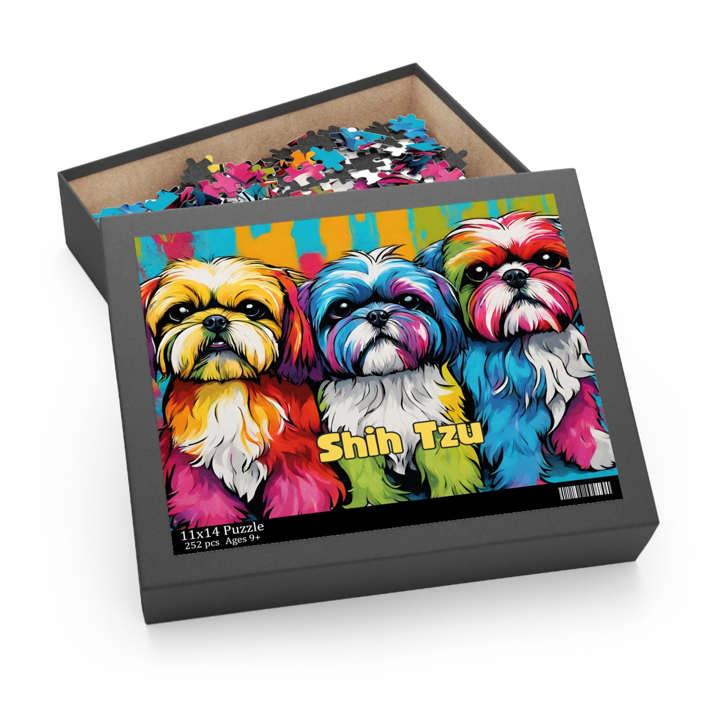 Shih Tzu Puzzle (120, 252, 500-Piece), in box, Graphic Dog Puzzle, Gifts for Her / Him, Puzzle lovers Cute Cool Artistic